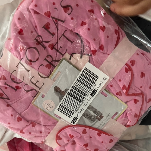 Victoria's Secret Pink Heart Dots Modal Long Pajama Set Size Large - Picture 5 of 7